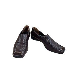 Paul Green Munchen Womens Brown Leather Slip-On Loafers Size 6 SKU 7722